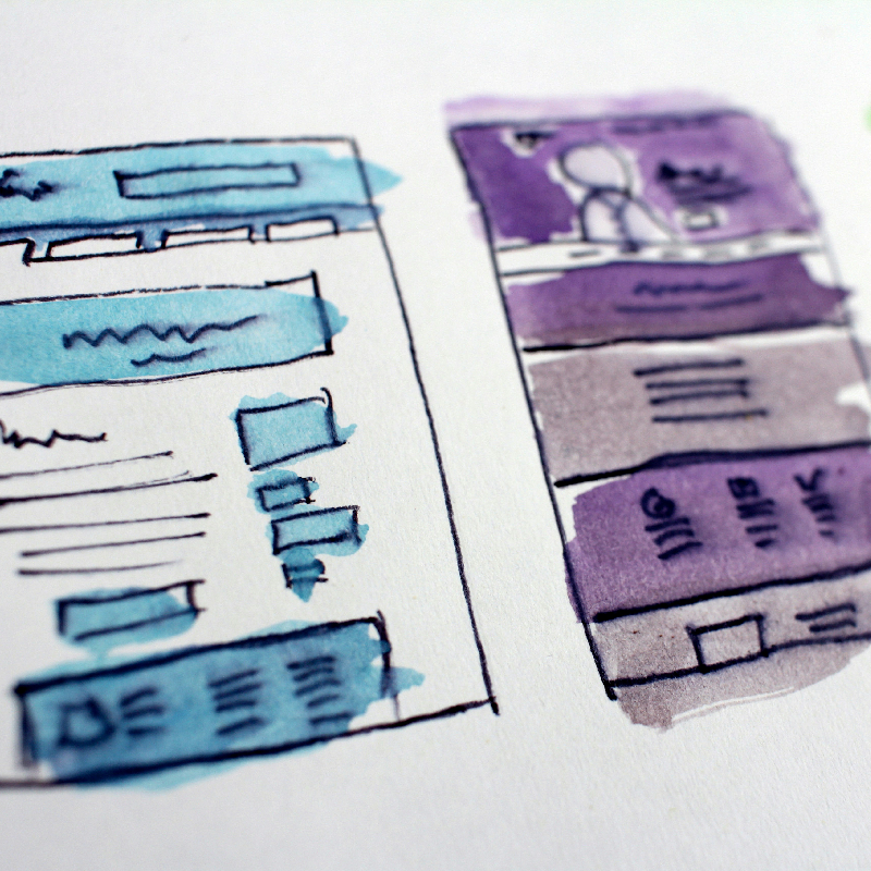 2 brouillons de page web